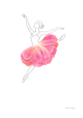 Ballerina & Pionblad – Poetisk Naturposter