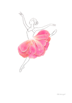 Ballerina & Pionblad – Poetisk Naturposter