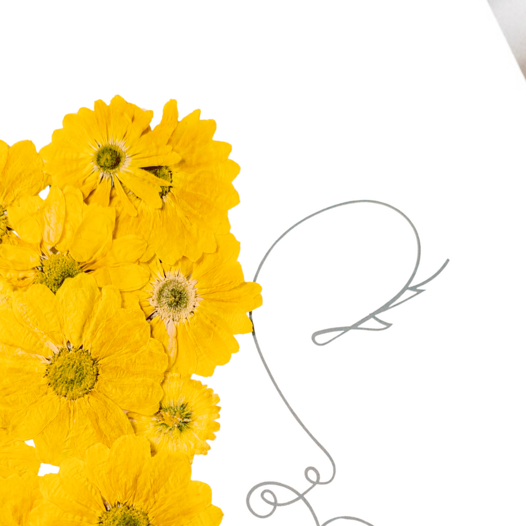 Kvinna & Krysantemum – Botanisk Line Art Poster