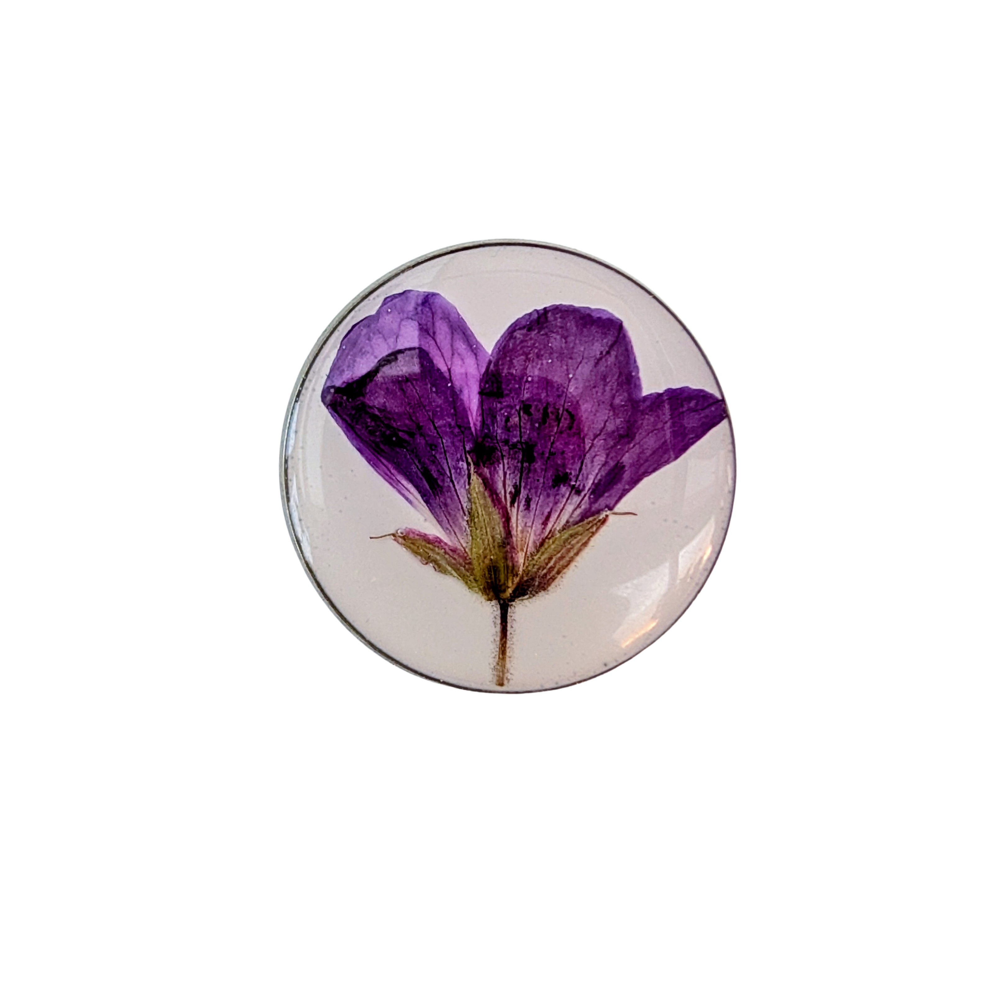 Brosch lila Midsommarblomster