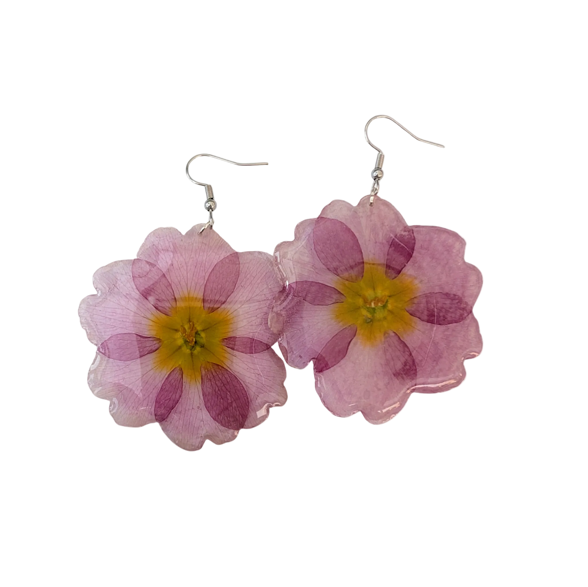 Örhänge stor rosa Primula